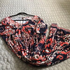 Navy Paisley Maxi-Dress.